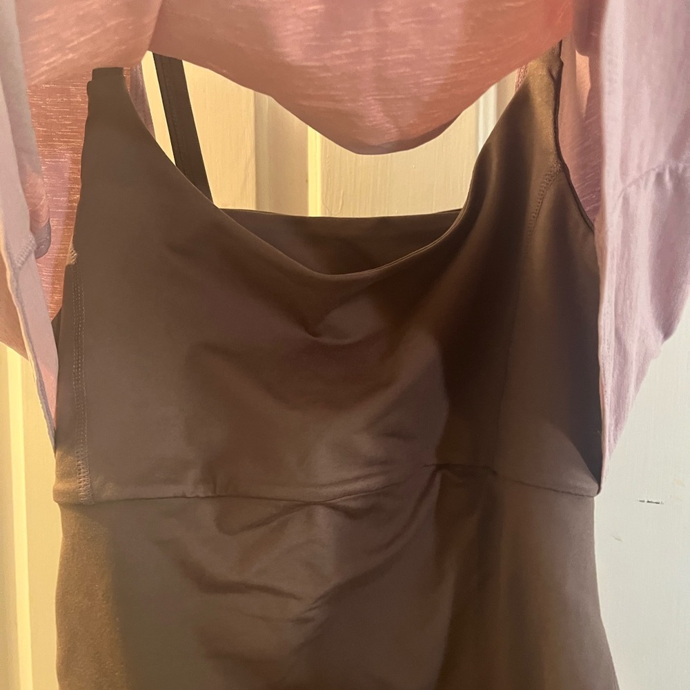 Free People Pink Top and Brown Shorts Set - Picture 2 of 3